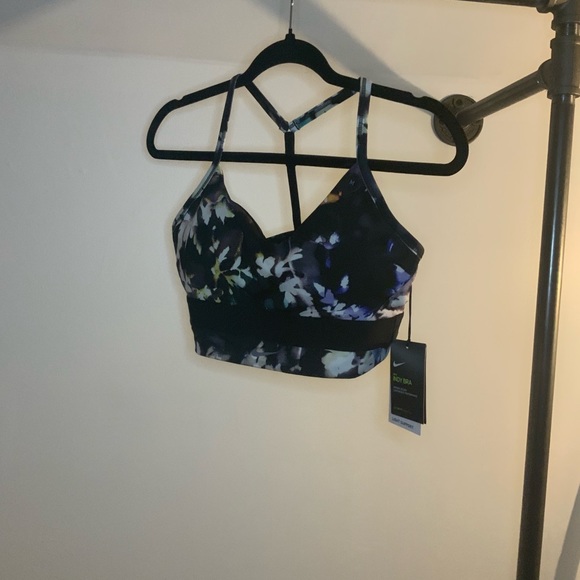 BRAND NEW NIKE INDY LOW IMPACT BRA, FLORAL BLACK - Picture 2 of 4